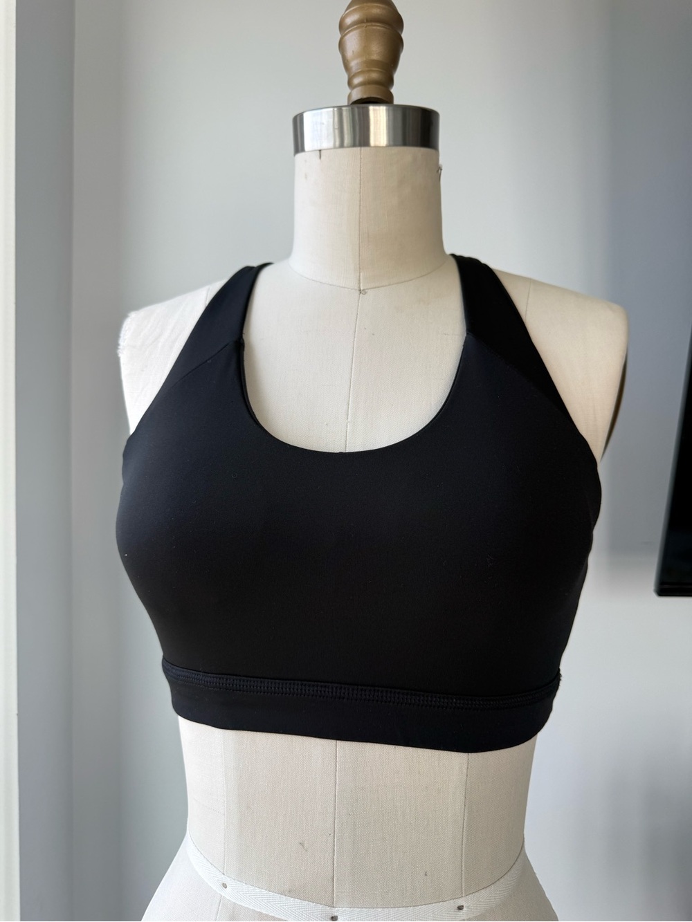 Reebok Black Racerback Sports Bra - Supportive Stretch Bralette